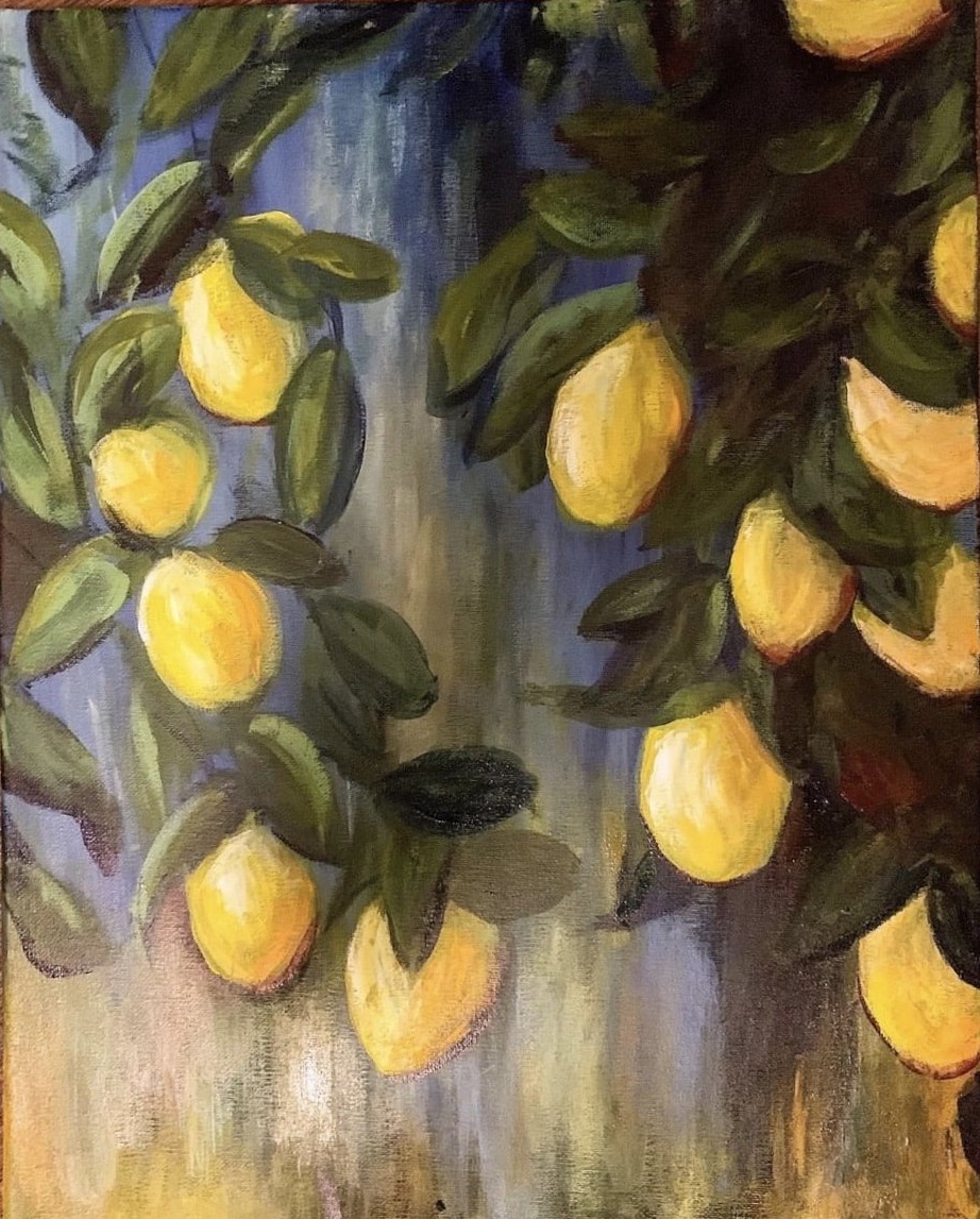 Lemons painting